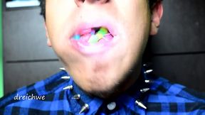 eating rubber worms