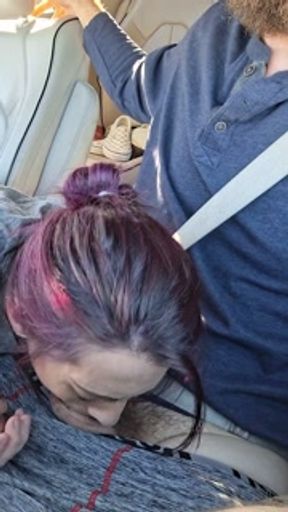 Marley tries her best to swallow all the Sausage on today's car ride