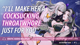 Harmless School Prude Sloppily Deep-throats Your Boner AUDIO RP - BINAURAL 3 WAY Deep throat Facefuck Feral