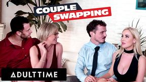Busty swingers swap husbands for wild foursome