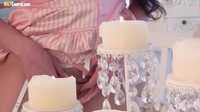 Sophia Delane's Alluring Lingerie Tease and Sensual Solo Performance