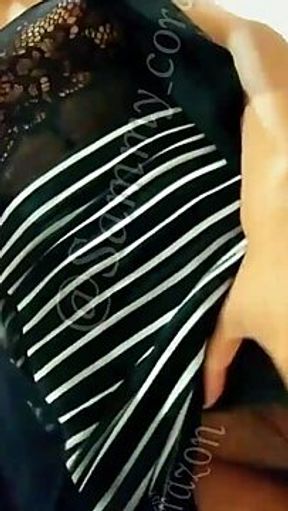 Sultry babes flaunting bodies in shopping mall