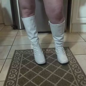 naked in sexy boots