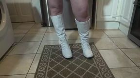 naked in sexy boots