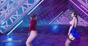 T ara - NumberNine Aerith Tifa Lockhart naked kpop dance purple dress final fantasy 7 remake