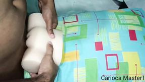 Very Horny in Tight White Doll