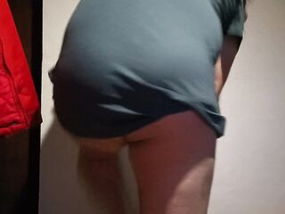 trying on cute pants and a hot couple