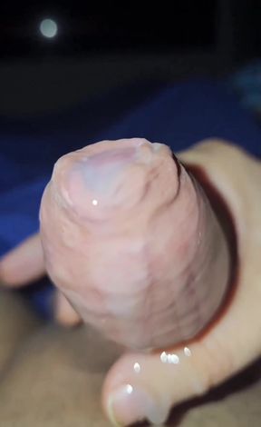 Oh Yesss, Edging Until Cum OVERFLOWS! Pre orgasm leaking. Amazing Foreskin on Big Cock