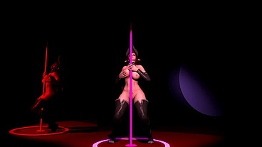 Red Hot Succubus Demon Girl Pole Dancing - 3D Porn