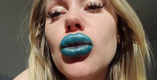 Look at My Plump, Voluptuous Blue Shiny Lips. You Can't Take Your Eyes off Them...