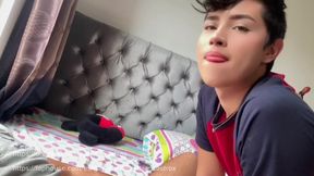 Young Twink Gets Fucked Bareback by His Straight Stepcousin and Cum Inside His Ass