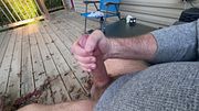 The weather was nice so I jacked off outside on my deck using only my imagination.