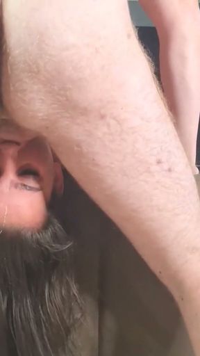 Throat fucking Cum in held open eye   Clip 2