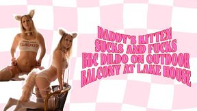 Big Tits Blonde Daddy's Girl Neko Babe Fucks And Sucks BBC Dildo On Private Outdoor Balcony - STEPHANIE EILD
