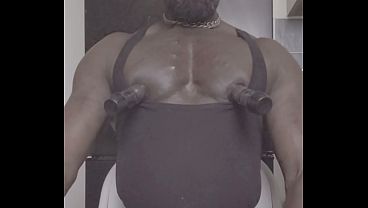 Tit Pump &amp_ Black Muscle Butt Prostate Hit