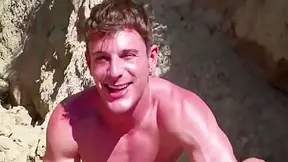 Huge Cock Fucks Muscular Slutt On The Beach