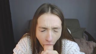 POV Dildo sucking ON