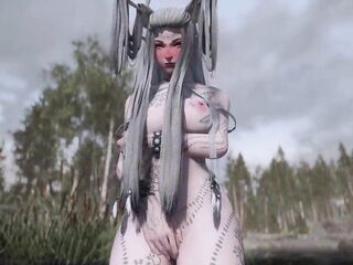 Wood Elves Bang By A River - Skyrim