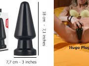 Covid quarantiine. Home alone with a giant black cone dildo
