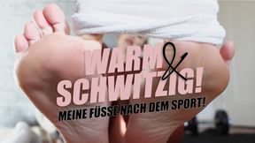 Warm & Verschwitzt! Meine Füße nach dem Sport! GERMAN