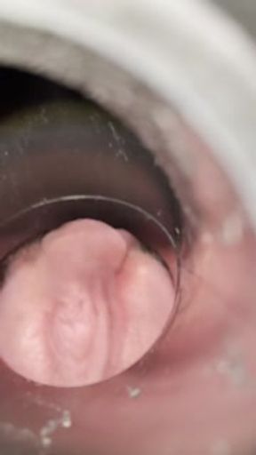 Vacuum cleaner tries to pull my clit into hose view from inside tube
