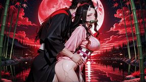 nezuko gets fucked demonically in all positions. demon slayer hentai. anime. ai generated hentai