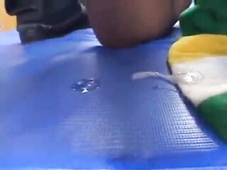 Lustful ebony black hotty screw hard by stepbrother