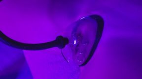 Vacuum pumping my pierced pussy