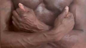 muscle butt & titplay dad pumps nipples & massages prostate