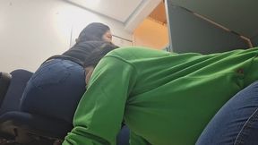 The cleaning lady smells my farts while I'm working