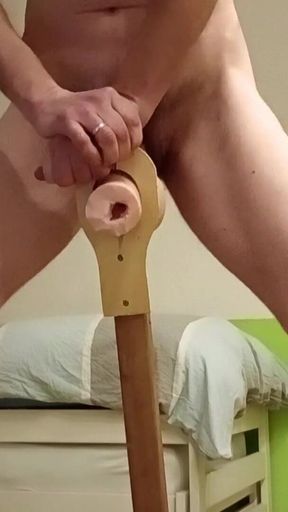 Fleshlight Pussy Stand Fuck and Hand Wank Masturbation