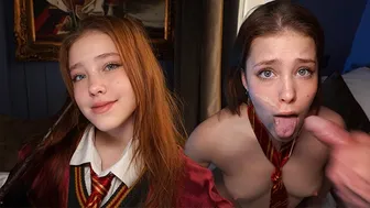 Slytherin Student Nicole Takes Rough Anal Punishment from Wizard's Thick Wand