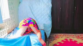 Ladyboy Kitty Crossdresser Femboy Model Cosplayer Shemale Homemade in Stepsister's Room