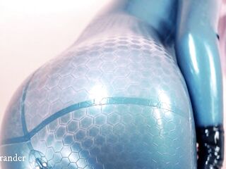 texturized latex rubber catsuit