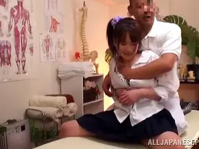 Massage session with a nice teen babe