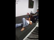 Sexy Latino shows off his assets.