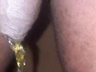 Hunk Solo Pee Desperately Hands Free POV - Void urine Relief