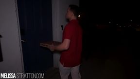 Johnny Love, Melissa Stratton And Angel Youngs In Girls Night With Two Big Tittied Sluts Turns Into A Threesome With Pizza Dude