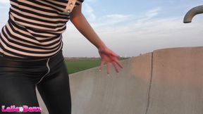 Outdoor cum covered! Cheeky doggy-fuck at the A69