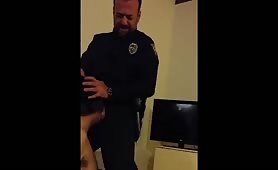 Straight police guy face fucking a stranger