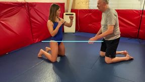 Ambra 04 - Fourth Wrestling Session in Swimsuit with Facesitting Pins and Scissors