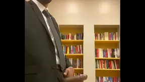 Public Library Jerk Off: Almost Caught Wanking In The Stacks
