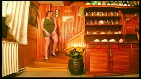 German Vintage Girl Fingering Orgasm with Pee