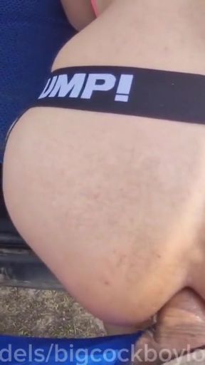 I'm fucking a cocky twink in the ass on the side of the road to get off and get covered in cum   Clip 1