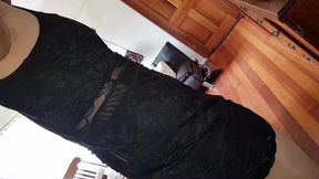 dani_leg in tan pantyhose and sexy heels with a huge fountain cum