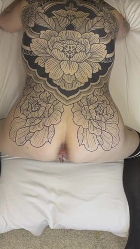 Intense Facefucking & Anal Speculum Fun with Tattooed Wife