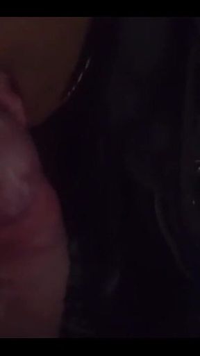 The Kinky Queen of Blowjobs Dark Dea" Suck a Huge White Cock and Swallow a Lot of Cum