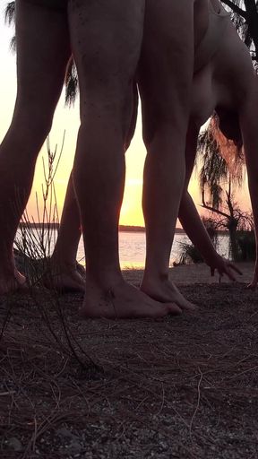 Private island sunset fuck