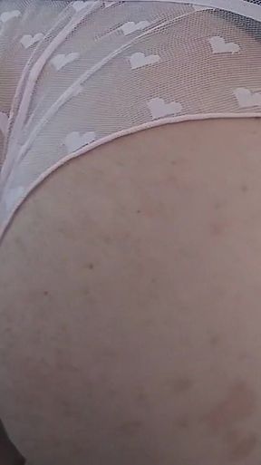 CD Crossdresser Trans Displays New Lingerie Panties Stockings