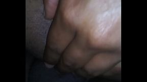 Red bone cumming hard on the dick